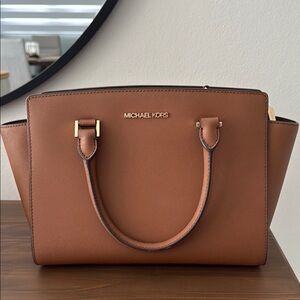 Michael Kors Brown Leather Tote Bag